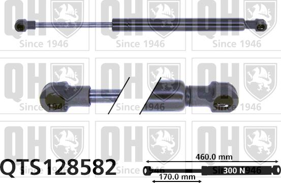 Quinton Hazell QTS128582 - Ammortizzatore pneumatico, Cofano motore autozon.pro