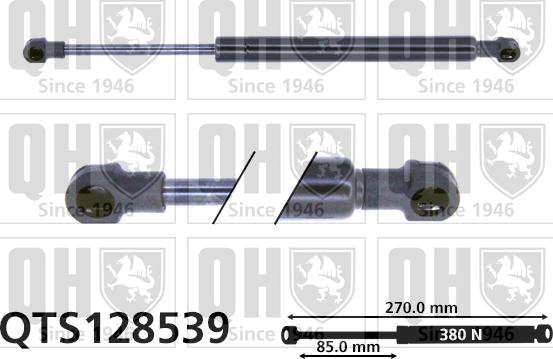 Quinton Hazell QTS128539 - Ammortizatore pneumatico, Cofano bagagli / vano carico autozon.pro