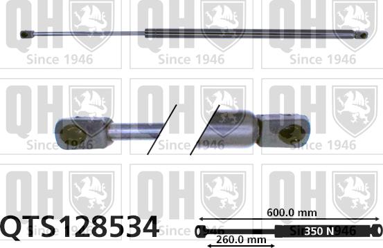 Quinton Hazell QTS128534 - Ammortizatore pneumatico, Cofano bagagli / vano carico autozon.pro