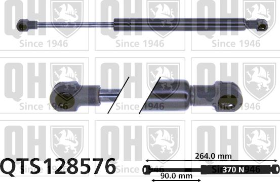 Quinton Hazell QTS128576 - Ammortizatore pneumatico, Cofano bagagli / vano carico autozon.pro