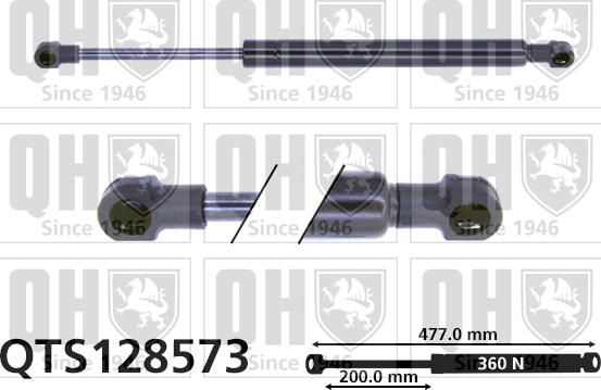 Quinton Hazell QTS128573 - Ammortizatore pneumatico, Cofano bagagli / vano carico autozon.pro