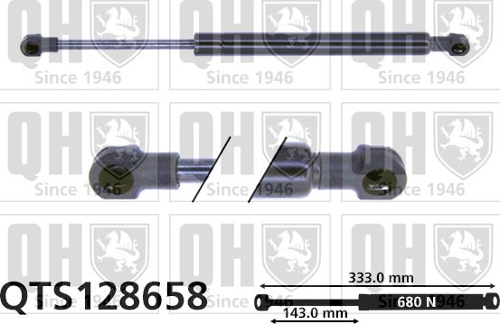 Quinton Hazell QTS128658 - Ammortizzatore pneumatico, Cofano motore autozon.pro