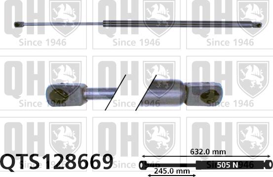 Quinton Hazell QTS128669 - Ammortizatore pneumatico, Cofano bagagli / vano carico autozon.pro