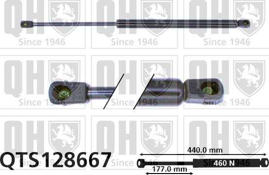 Quinton Hazell QTS128667 - Ammortizatore pneumatico, Cofano bagagli / vano carico autozon.pro