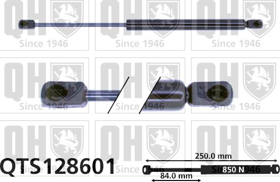 Quinton Hazell QTS128601 - Ammortizzatore pneumatico, Cofano motore autozon.pro