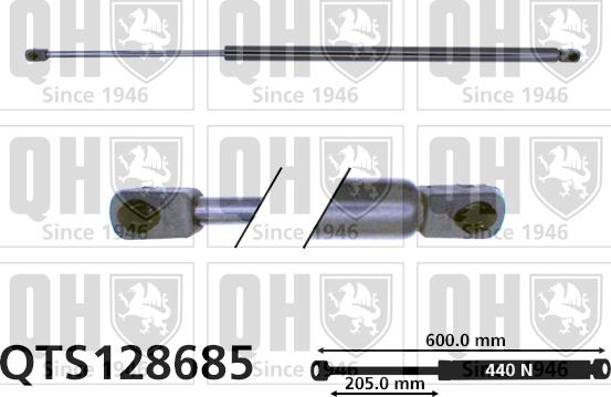 Quinton Hazell QTS128685 - Ammortizatore pneumatico, Cofano bagagli / vano carico autozon.pro