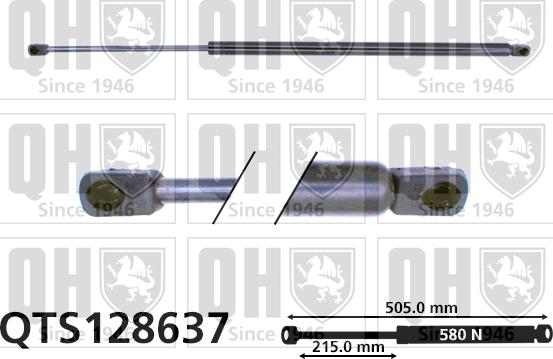 Quinton Hazell QTS128637 - Ammortizatore pneumatico, Cofano bagagli / vano carico autozon.pro