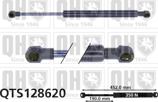 Quinton Hazell QTS128620 - Ammortizzatore pneumatico, Cofano motore autozon.pro