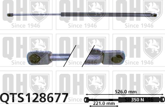 Quinton Hazell QTS128677 - Ammortizatore pneumatico, Cofano bagagli / vano carico autozon.pro