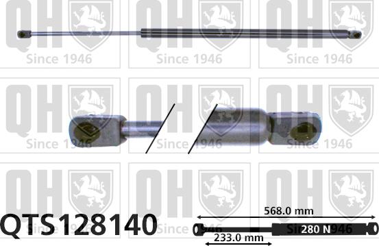 Quinton Hazell QTS128140 - Ammortizatore pneumatico, Cofano bagagli / vano carico autozon.pro