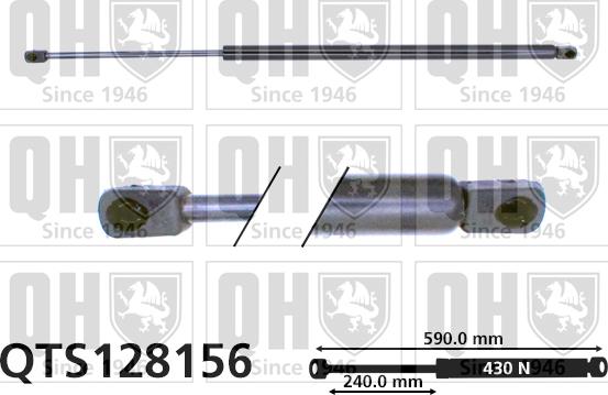 Quinton Hazell QTS128156 - Ammortizatore pneumatico, Cofano bagagli / vano carico autozon.pro