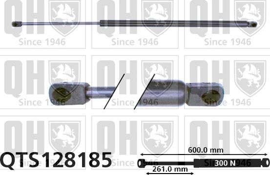 Quinton Hazell QTS128185 - Ammortizatore pneumatico, Cofano bagagli / vano carico autozon.pro