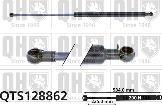 Quinton Hazell QTS128862 - Ammortizatore pneumatico, Cofano bagagli / vano carico autozon.pro