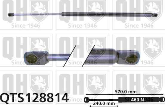 Quinton Hazell QTS128814 - Ammortizatore pneumatico, Cofano bagagli / vano carico autozon.pro