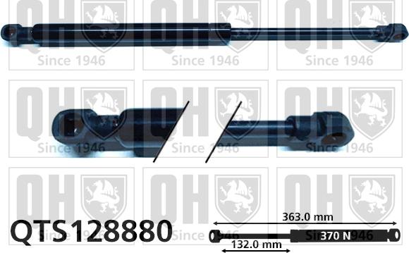 Quinton Hazell QTS128880 - Ammortizatore pneumatico, Cofano bagagli / vano carico autozon.pro