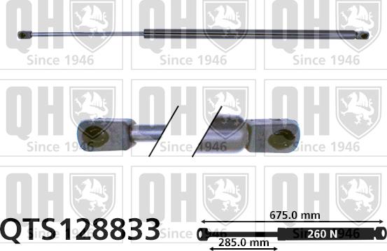 Quinton Hazell QTS128833 - Ammortizzatore pneumatico, Cofano motore autozon.pro