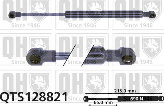 Quinton Hazell QTS128821 - Ammortizatore pneumatico, Cofano bagagli / vano carico autozon.pro