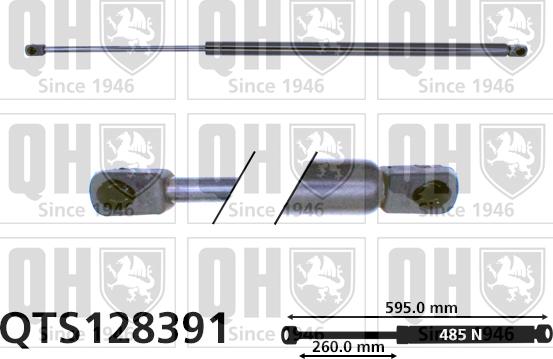 Quinton Hazell QTS128391 - Ammortizatore pneumatico, Cofano bagagli / vano carico autozon.pro