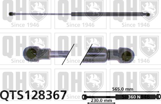 Quinton Hazell QTS128367 - Ammortizatore pneumatico, Cofano bagagli / vano carico autozon.pro