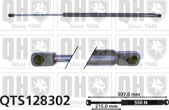 Quinton Hazell QTS128302 - Ammortizatore pneumatico, Cofano bagagli / vano carico autozon.pro