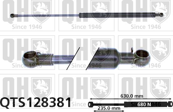 Quinton Hazell QTS128381 - Ammortizatore pneumatico, Cofano bagagli / vano carico autozon.pro