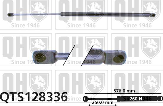 Quinton Hazell QTS128336 - Ammortizatore pneumatico, Cofano bagagli / vano carico autozon.pro