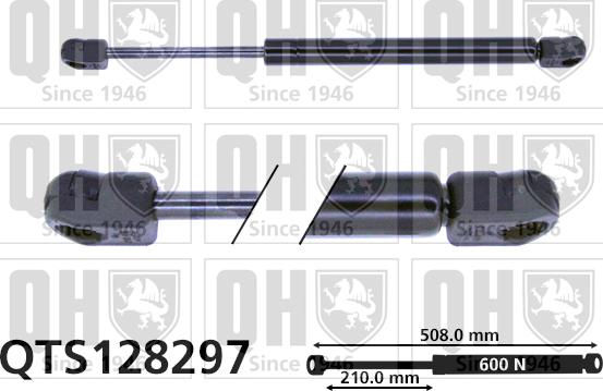 Quinton Hazell QTS128297 - Ammortizatore pneumatico, Cofano bagagli / vano carico autozon.pro