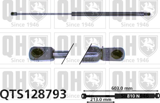 Quinton Hazell QTS128793 - Ammortizatore pneumatico, Cofano bagagli / vano carico autozon.pro