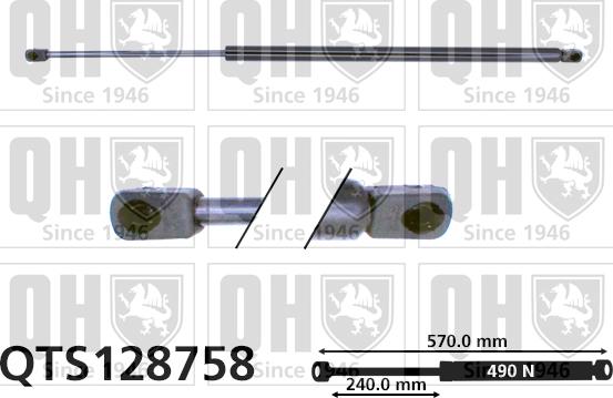 Quinton Hazell QTS128758 - Ammortizatore pneumatico, Cofano bagagli / vano carico autozon.pro