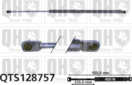 Quinton Hazell QTS128757 - Ammortizatore pneumatico, Cofano bagagli / vano carico autozon.pro