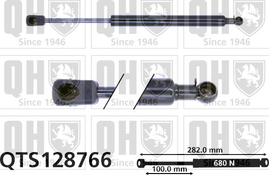 Quinton Hazell QTS128766 - Ammortizatore pneumatico, Cofano bagagli / vano carico autozon.pro