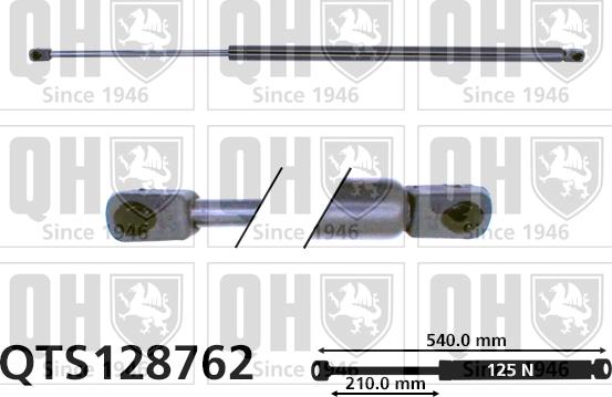 Quinton Hazell QTS128762 - Ammortizzatore pneumatico, Cofano motore autozon.pro