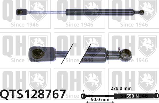 Quinton Hazell QTS128767 - Ammortizatore pneumatico, Cofano bagagli / vano carico autozon.pro