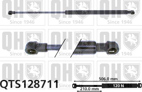 Quinton Hazell QTS128711 - Ammortizzatore pneumatico, Cofano motore autozon.pro