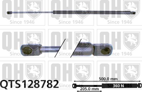 Quinton Hazell QTS128782 - Ammortizatore pneumatico, Cofano bagagli / vano carico autozon.pro