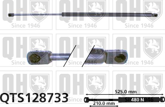 Quinton Hazell QTS128733 - Ammortizzatore pneumatico, Cofano motore autozon.pro