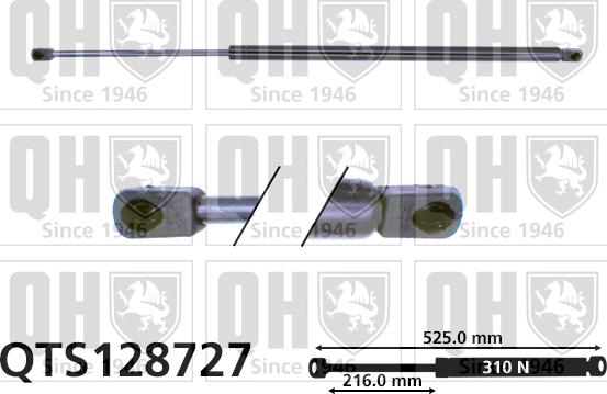 Quinton Hazell QTS128727 - Ammortizatore pneumatico, Cofano bagagli / vano carico autozon.pro