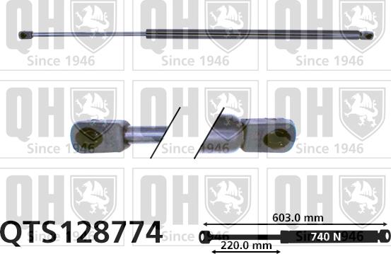 Quinton Hazell QTS128774 - Ammortizatore pneumatico, Cofano bagagli / vano carico autozon.pro