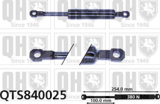 Quinton Hazell QTS840025 - Ammortizzatore pneumatico, Cofano motore autozon.pro