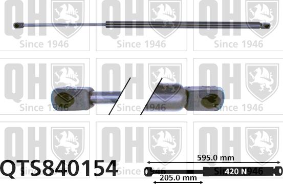 Quinton Hazell QTS840154 - Ammortizatore pneumatico, Cofano bagagli / vano carico autozon.pro