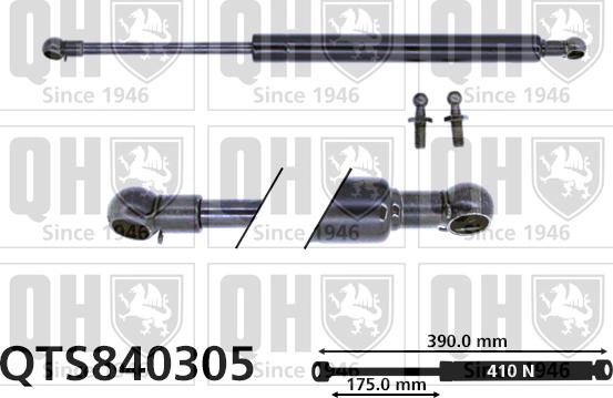 Quinton Hazell QTS840305 - Ammortizzatore pneumatico, Cofano motore autozon.pro