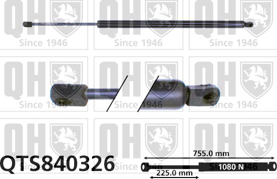 Quinton Hazell QTS840326 - Ammortizatore pneumatico, Cofano bagagli / vano carico autozon.pro