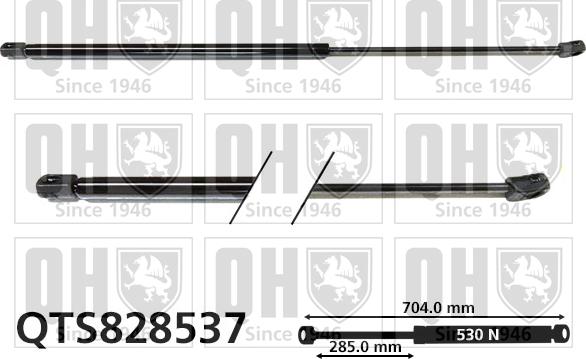 Quinton Hazell QTS828537 - Ammortizatore pneumatico, Cofano bagagli / vano carico autozon.pro