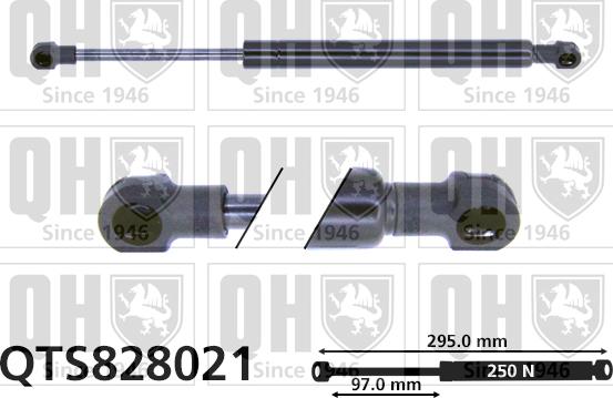 Quinton Hazell QTS828021 - Ammortizatore pneumatico, Cofano bagagli / vano carico autozon.pro