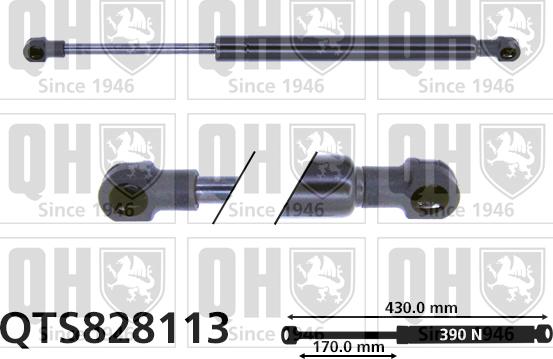 Quinton Hazell QTS828113 - Ammortizatore pneumatico, Cofano bagagli / vano carico autozon.pro