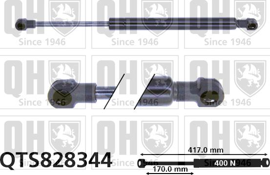 Quinton Hazell QTS828344 - Ammortizatore pneumatico, Cofano bagagli / vano carico autozon.pro