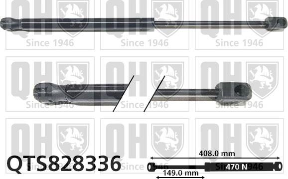 Quinton Hazell QTS828336 - Ammortizatore pneumatico, Cofano bagagli / vano carico autozon.pro