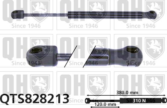 Quinton Hazell QTS828213 - Ammortizatore pneumatico, Cofano bagagli / vano carico autozon.pro