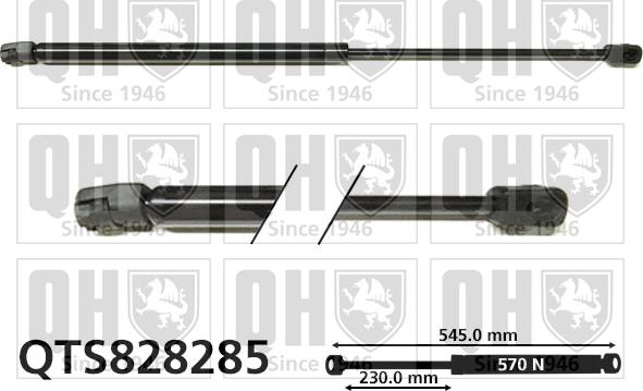 Quinton Hazell QTS828285 - Ammortizatore pneumatico, Cofano bagagli / vano carico autozon.pro