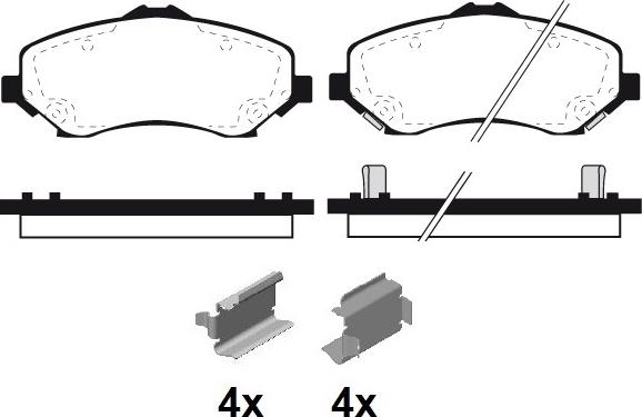 Raicam RA.0961.0K1 - Kit pastiglie freno, Freno a disco autozon.pro